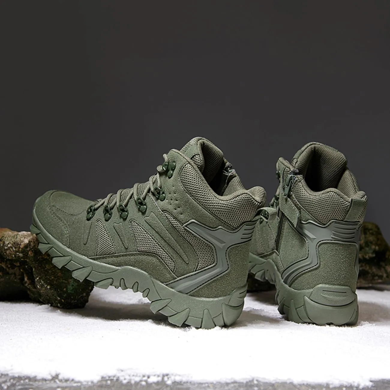 Men's Waterproof Hiking Boots Lightweight Breathable Combat Boots Outdoor Jungle Work Boots