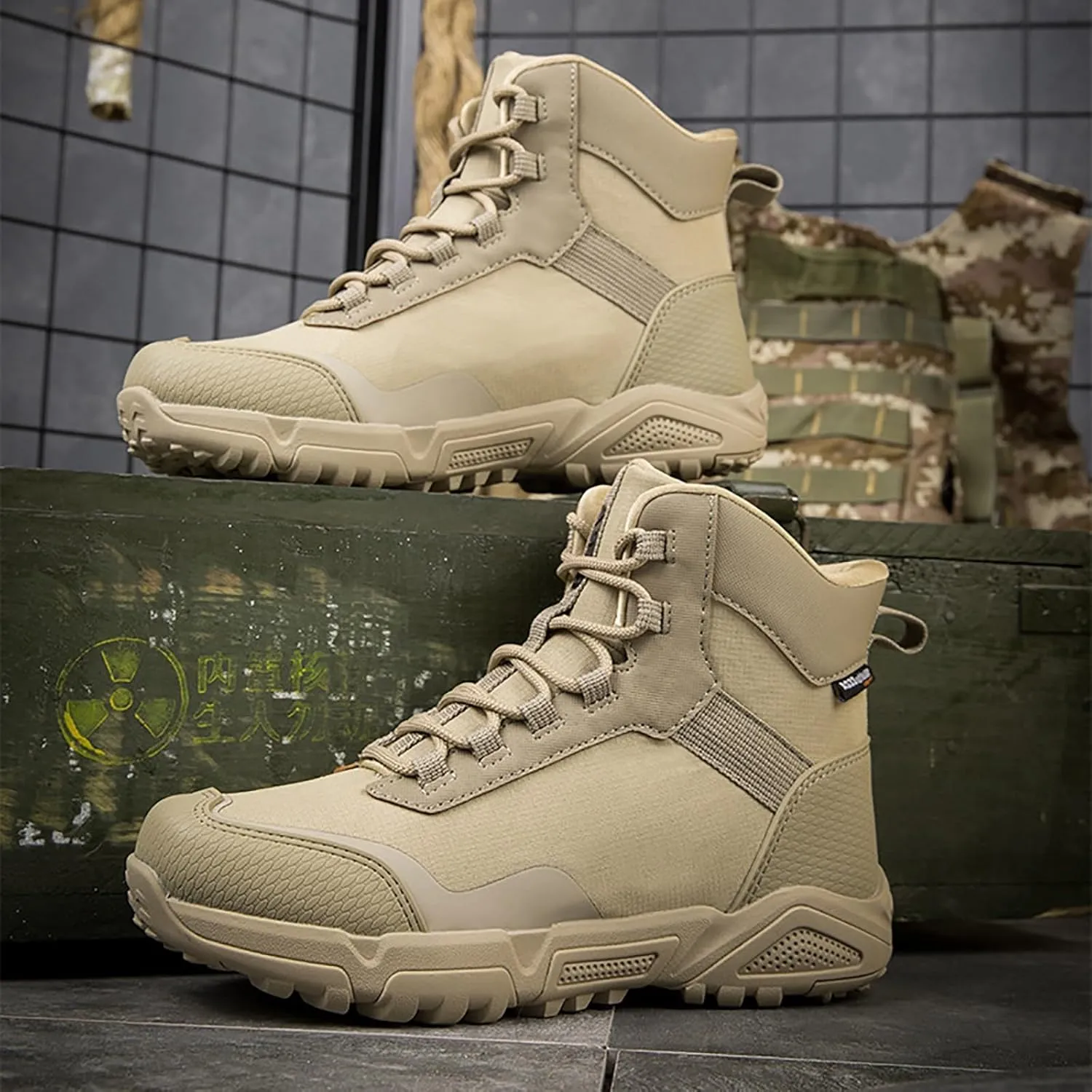 Men's Waterproof Hiking Boots Outdoor Mid Trekking Backpacking Mountaineering Shoes