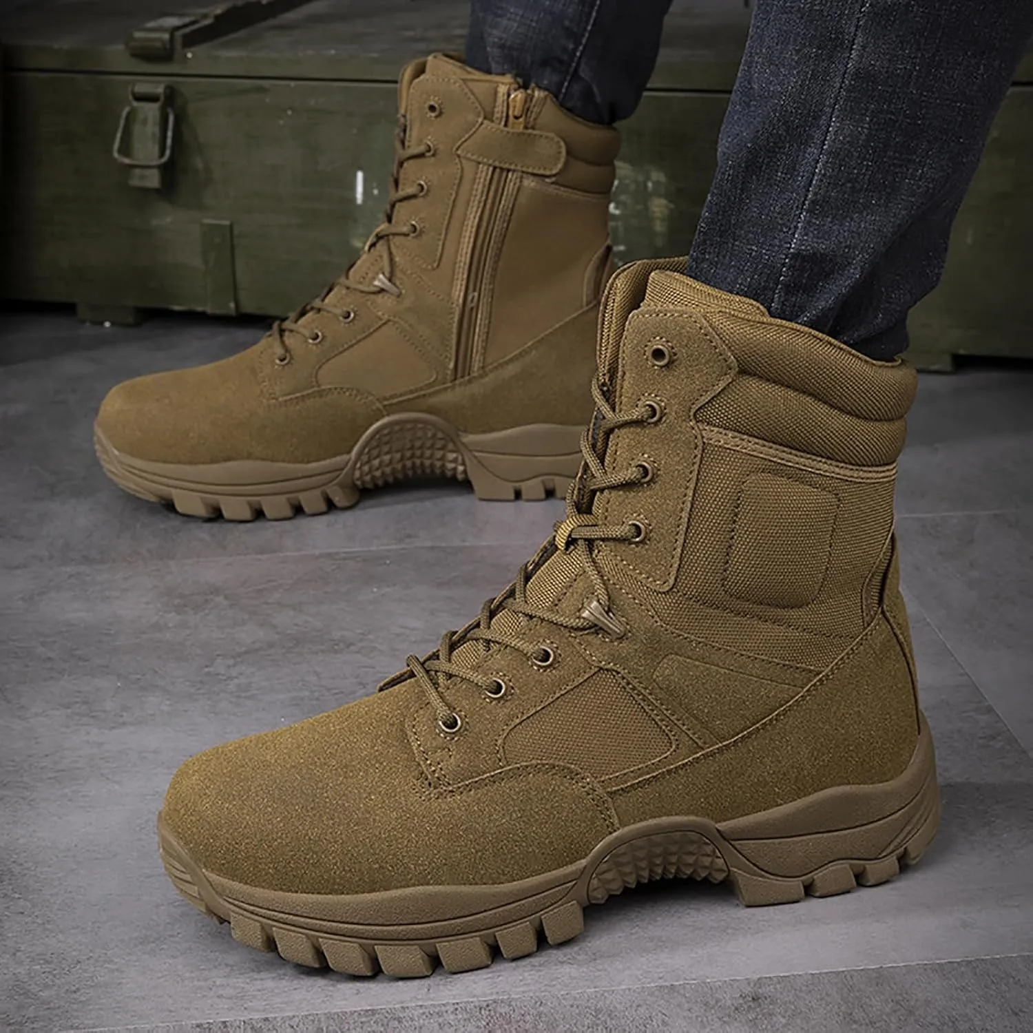 Men's Waterproof Hiking Boots Outdoor Mid Trekking Backpacking Mountaineering Shoes