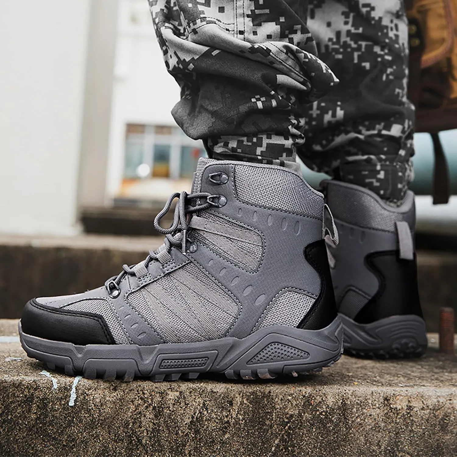 Men's Waterproof Hiking Boots Outdoor Mid Trekking Backpacking Mountaineering Shoes