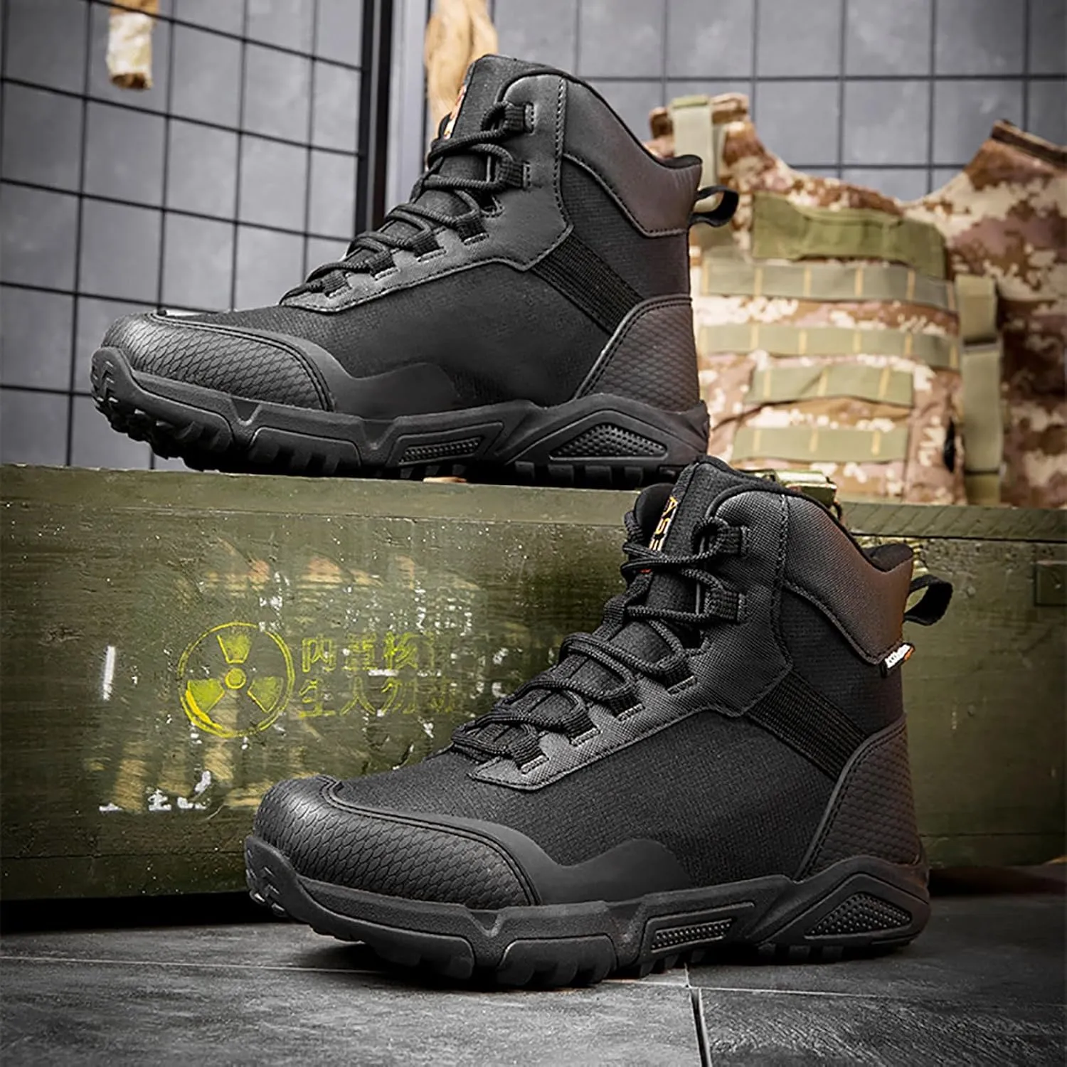 Men's Waterproof Hiking Boots Outdoor Mid Trekking Backpacking Mountaineering Shoes