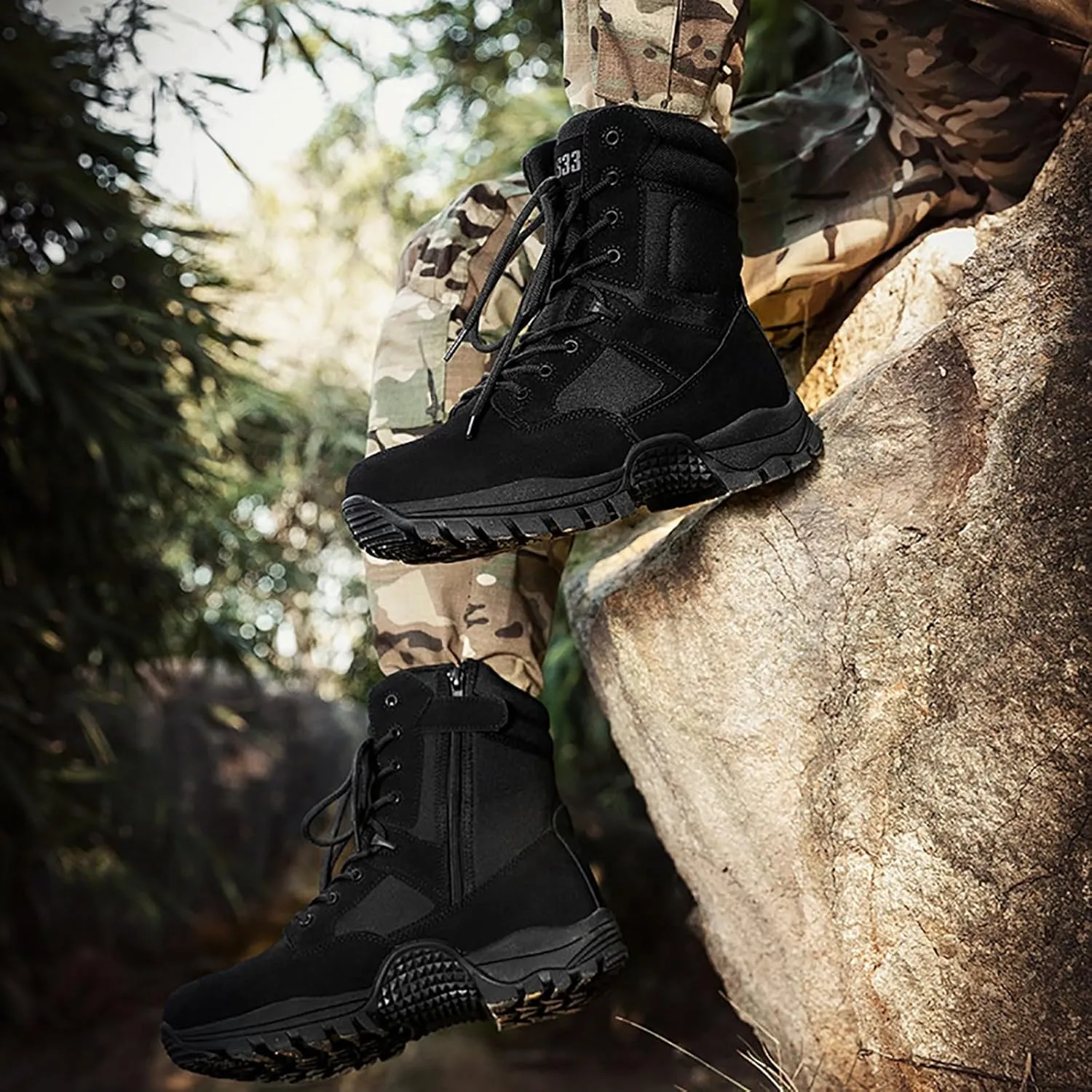 Men's Waterproof Hiking Boots Outdoor Mid Trekking Backpacking Mountaineering Shoes