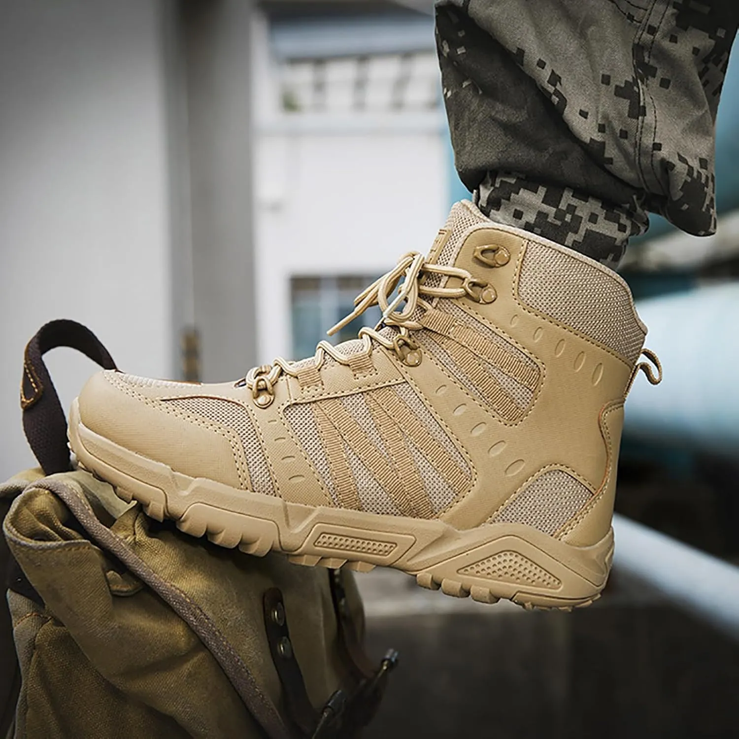 Men's Waterproof Hiking Boots Outdoor Mid Trekking Backpacking Mountaineering Shoes