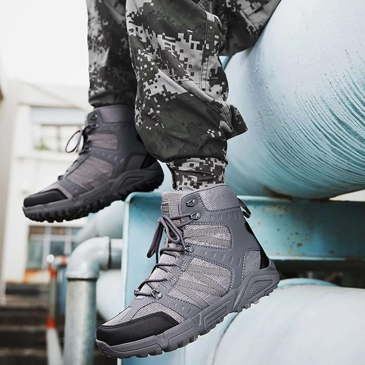 Men's Waterproof Hiking Boots Outdoor Mid Trekking Backpacking Mountaineering Shoes