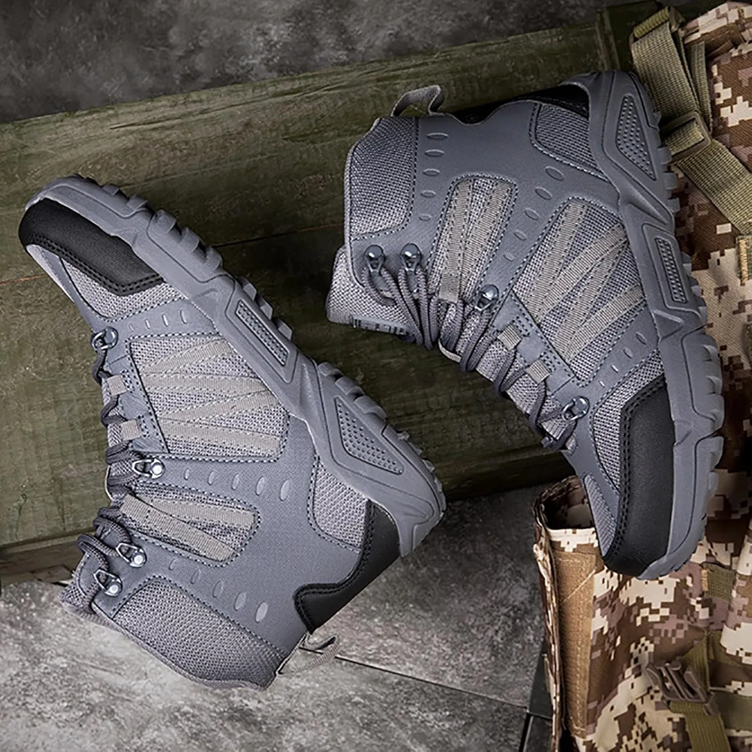 Men's Waterproof Hiking Boots Outdoor Mid Trekking Backpacking Mountaineering Shoes
