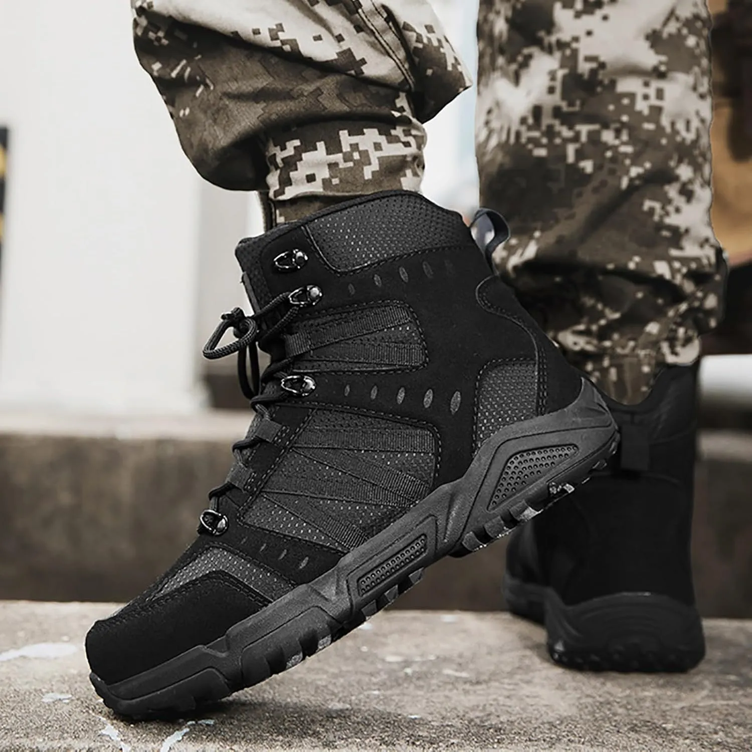 Men's Waterproof Hiking Boots Outdoor Mid Trekking Backpacking Mountaineering Shoes