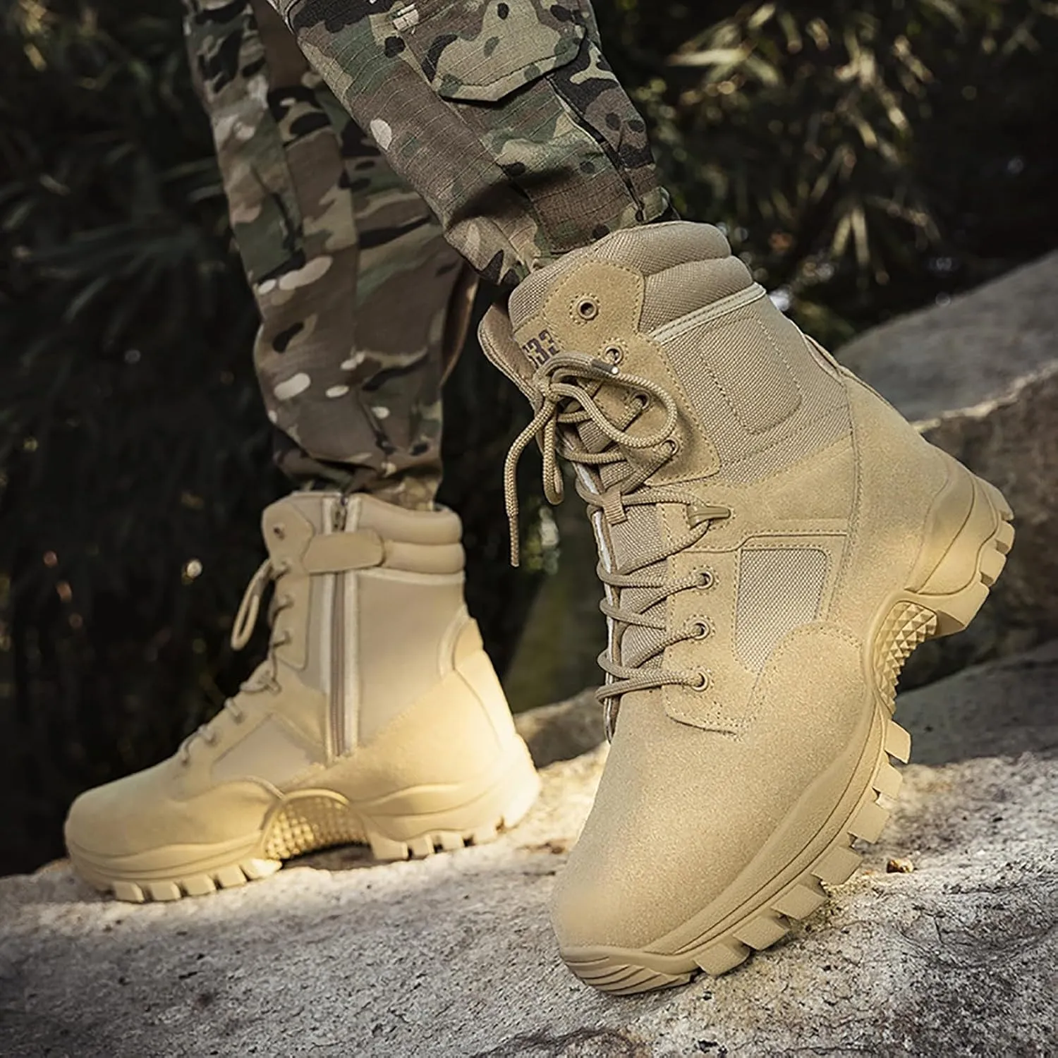 Men's Waterproof Hiking Boots Outdoor Mid Trekking Backpacking Mountaineering Shoes
