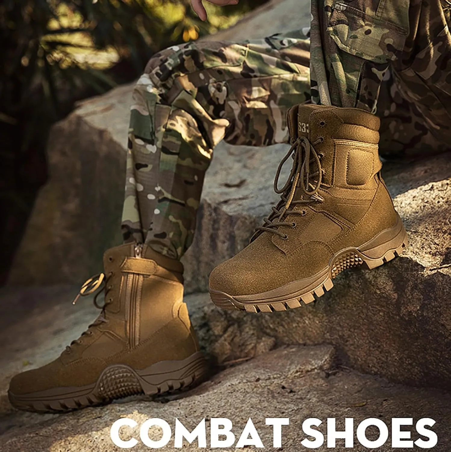 Men's Waterproof Hiking Boots Outdoor Mid Trekking Backpacking Mountaineering Shoes