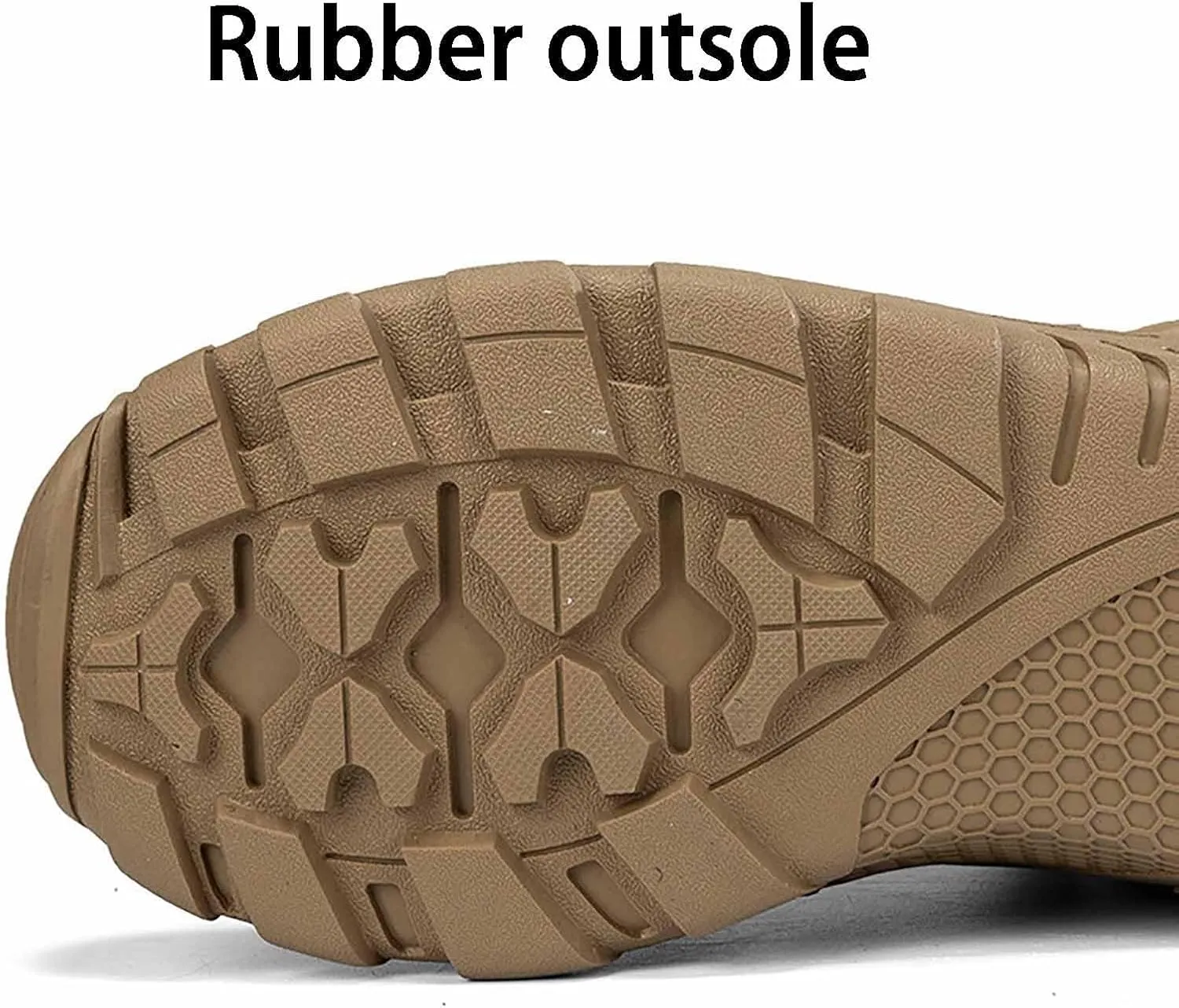Men's Waterproof Hiking Work Boots, Water Proof Tactical Military Outdoor Desert Combat Boots with Sports Socks Durable Army Combat Boots