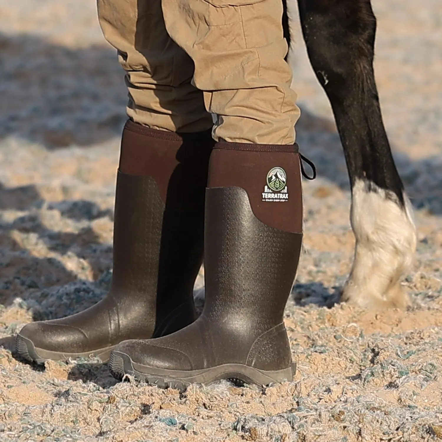 Men's Waterproof Insulated Rubber Hunting Boots ?C 6mm Neoprene Rain Boots for Outdoor Work, Fishing, Farming & Gardening