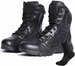 Men's Waterproof Military Boots, Breathable Military Combat Desert Boots Lightweight Non-Slip Hiking Outdoor Boots Men's Tactical Military Combat Boots