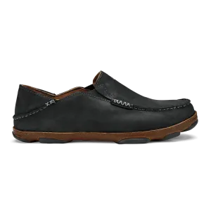 OluKai Men's Moloa Slip Ons- Black/Toffee
