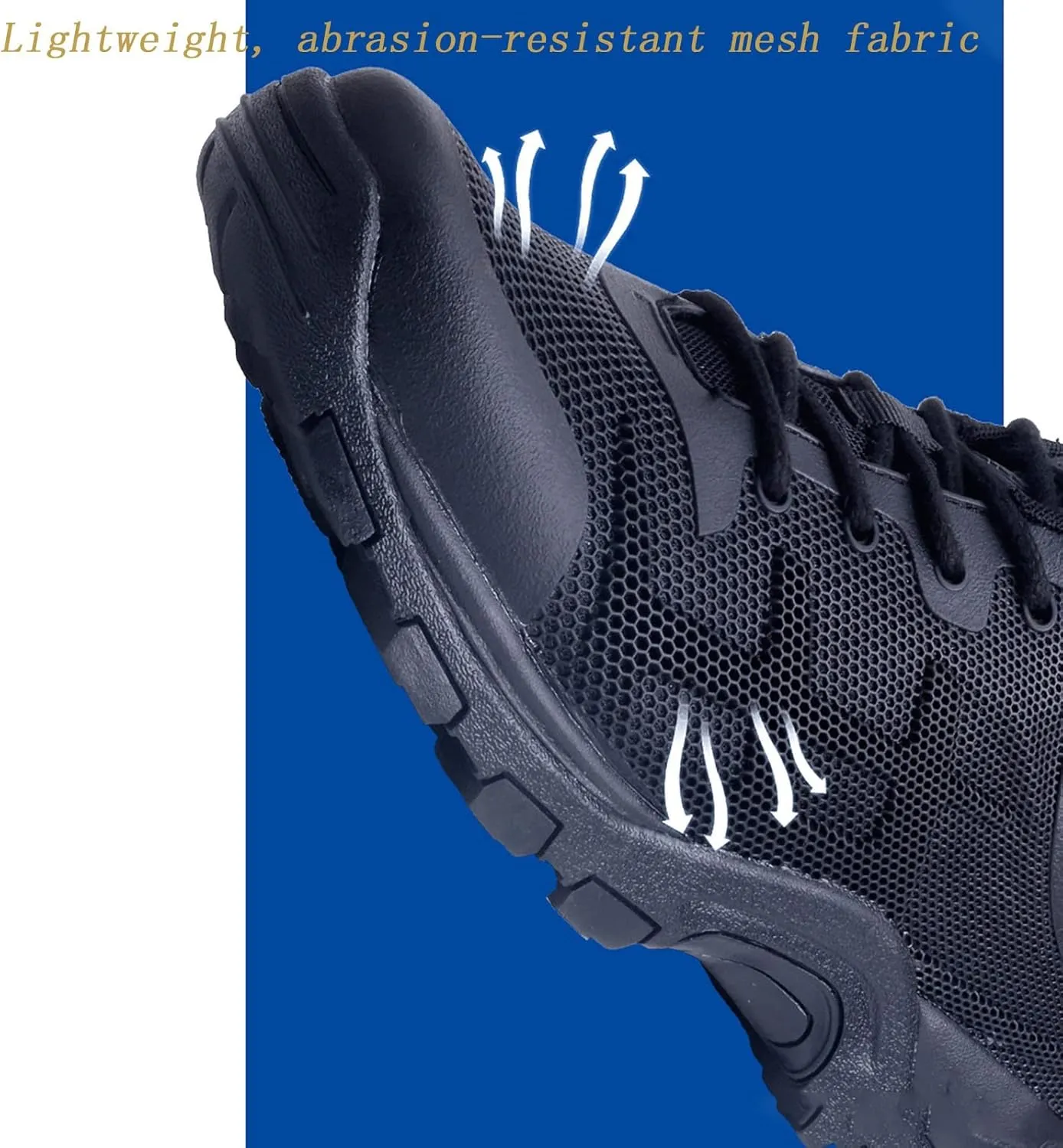 Outdoor Men's Tactical Military Boots, Comfortable Shock Absorption Non-slip Rubber Sole Combat Desert Boots, for Lightweight Breathable Hiking Shoes