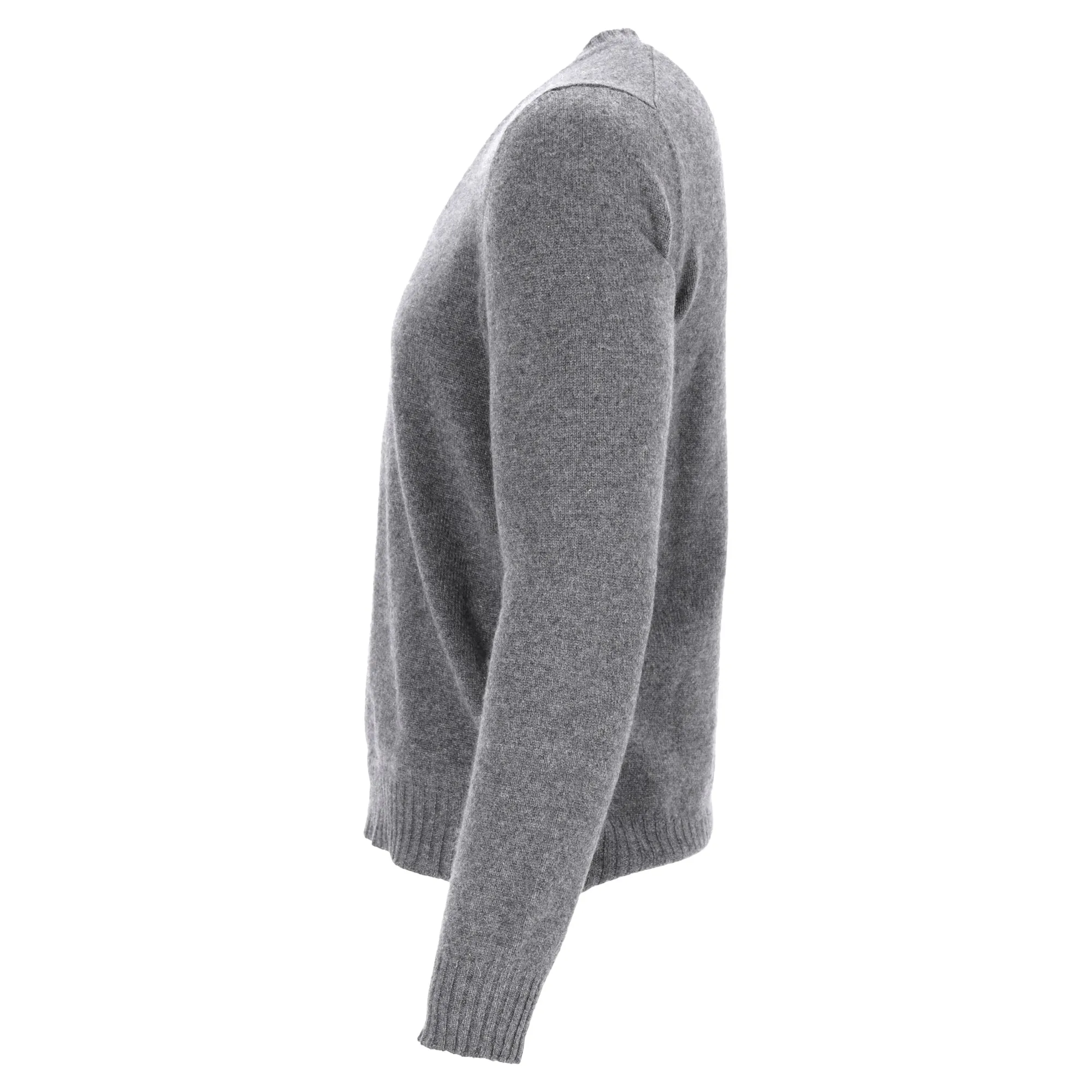 Prada V-Neck Pullover in Grey Wool