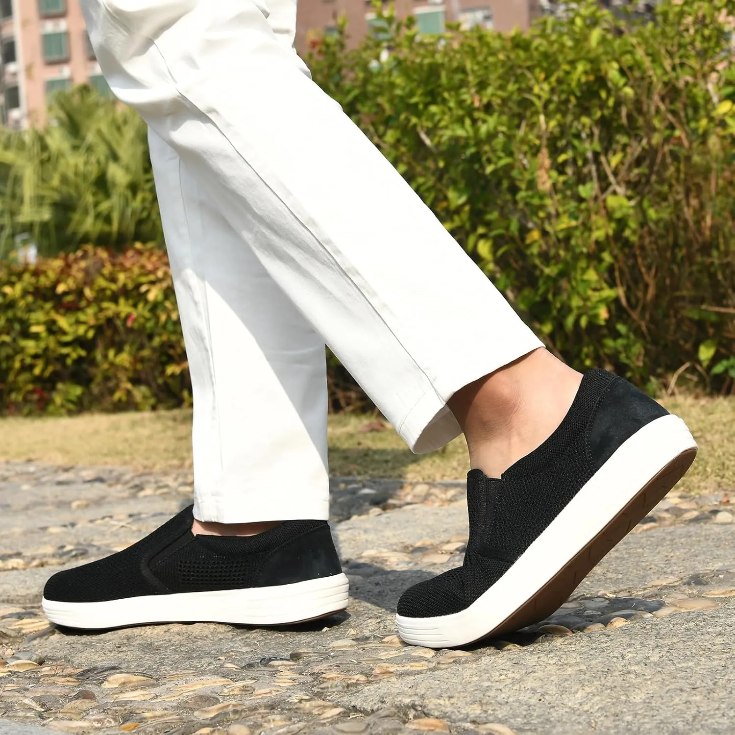 Puxowe Men's Casual Slip On Walking Shoes Mesh Comfortable Loafer