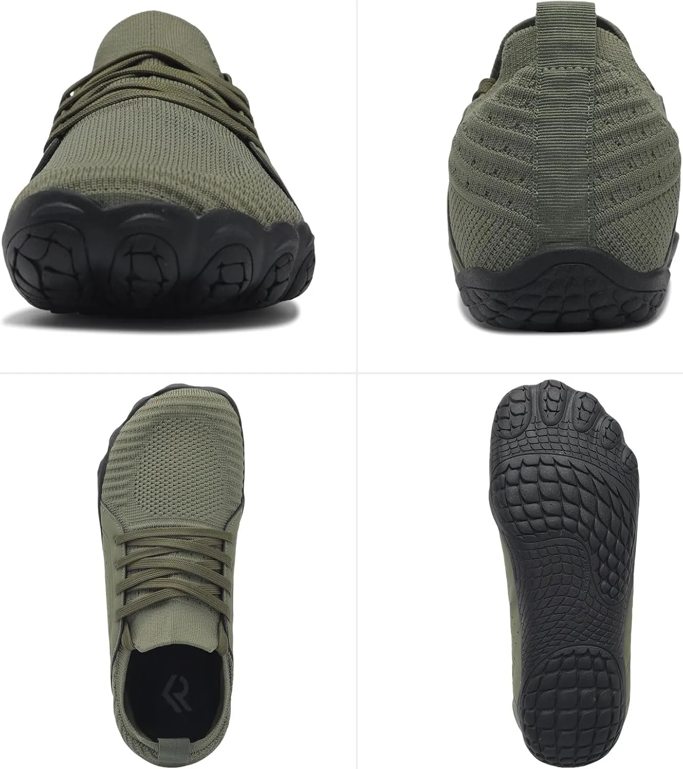 relxfeet Men's Barefoot Trail Running Shoes Minimalist Wide Toe Box Design Zero Drop Non-Slip Rubber Sole for Gym Hiking Walking