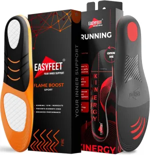 Running Athletic Shoe Insoles with Low Arch Running Inserts - Breathable Support for Men Women - Orthotics for Jogging Tennis Basketball Plantar Fasciitis - Size L (Men 11-12.5/Women 12-13.5)