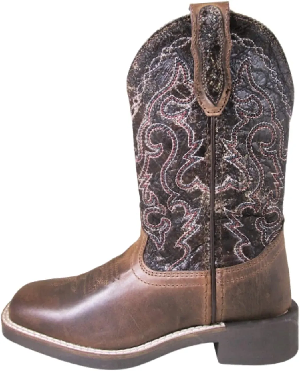 Smoky Mountain Boots | Odessa Series | Youth Western Boot | Square Toe | Genuine Leather Material | TPR Sole & Block Heel | Man-Made Lining & Leather Upper