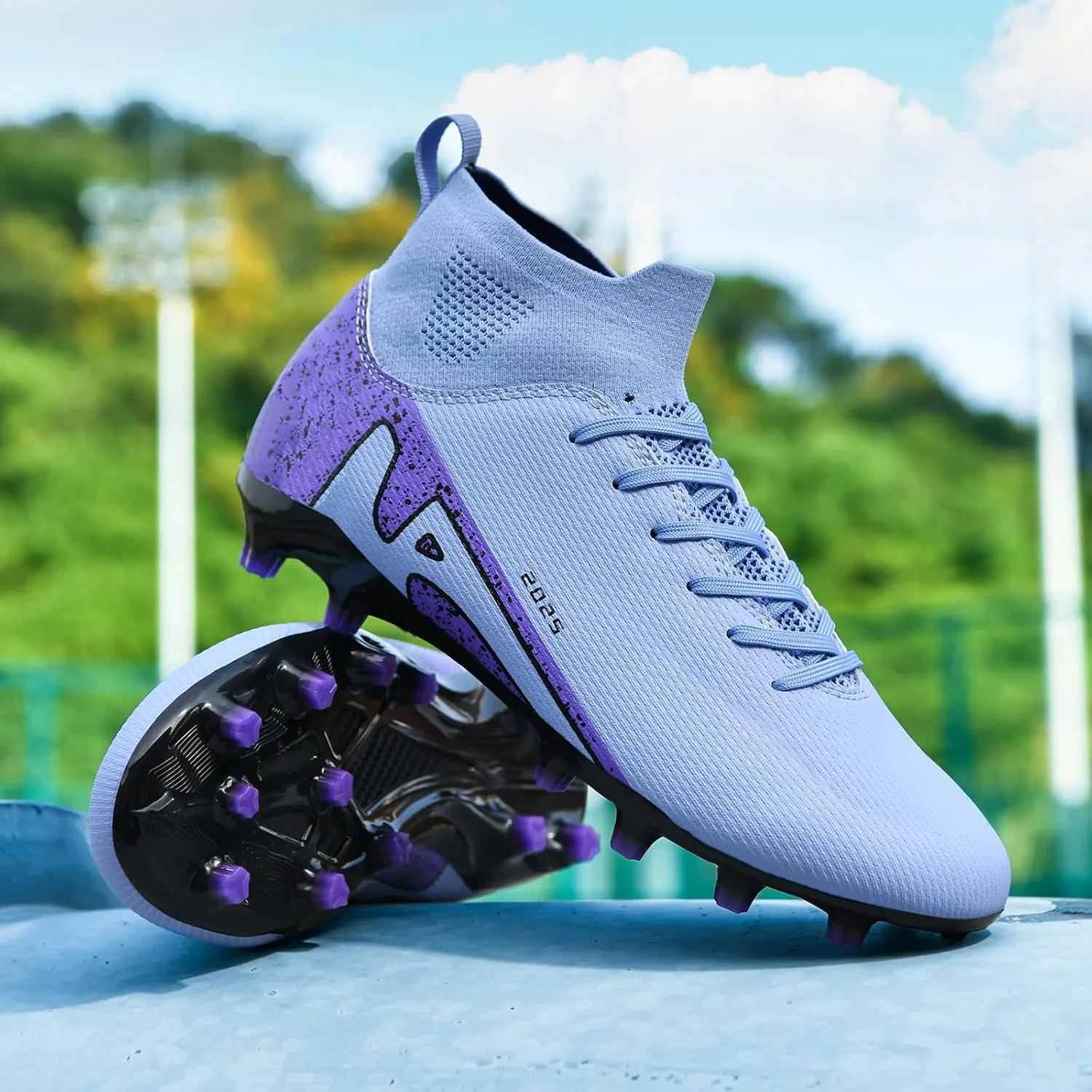 Soccer Cleats for Mens Womens Indoor Soccer Shoes Unisex Baseball Turf Shoes Youth Rugby Shoes Adult AG FG TF Football Boots Wide Training Sneaker