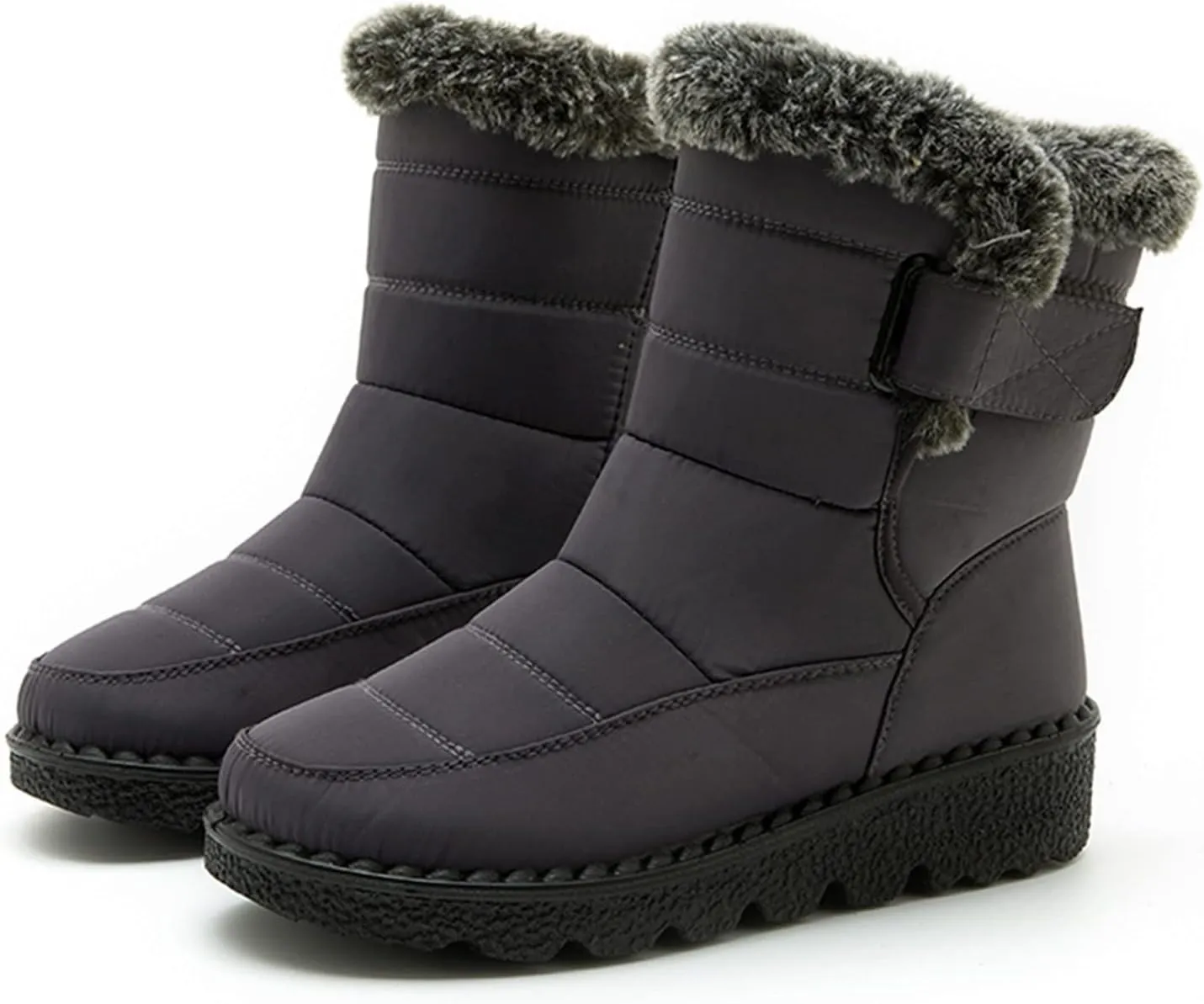 Tall Black Snow Boots for Women Women's Mid-Calf Waterproof Winter Snow Boots Women's Black Leather Winter Boots Womens Winter Snow Boots Waterproof Shoes Womens Leather Winter Boots Waterproof