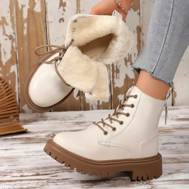 Thermische Winterstiefel – Warm, Plüschgefüttert, Rutschfest