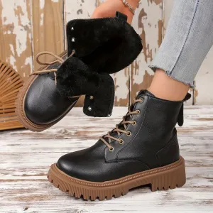 Thermische Winterstiefel – Warm, Plüschgefüttert, Rutschfest