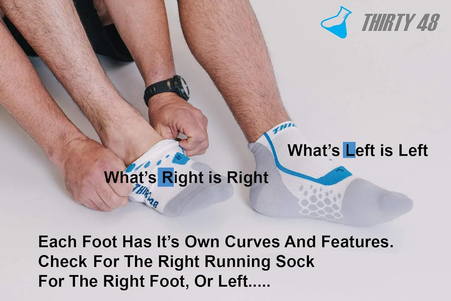 Thirty48 Compression Low Cut Running Socks for Men and Women | 15-20mmHg Compression