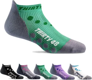 Thirty48 Compression Low Cut Running Socks for Men and Women | 15-20mmHg Compression