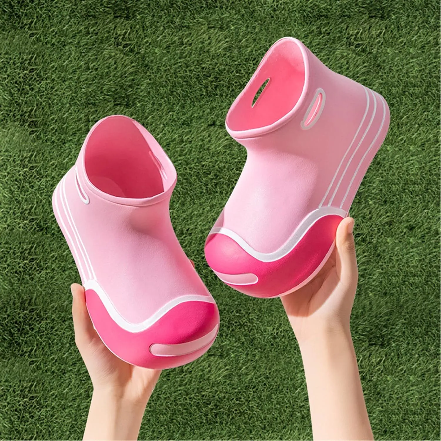 Toddler Ankle Boots Lightweight Water Proof Leather Short Rain Boots Adorable Rubber Comfy Boots for Boys Girls