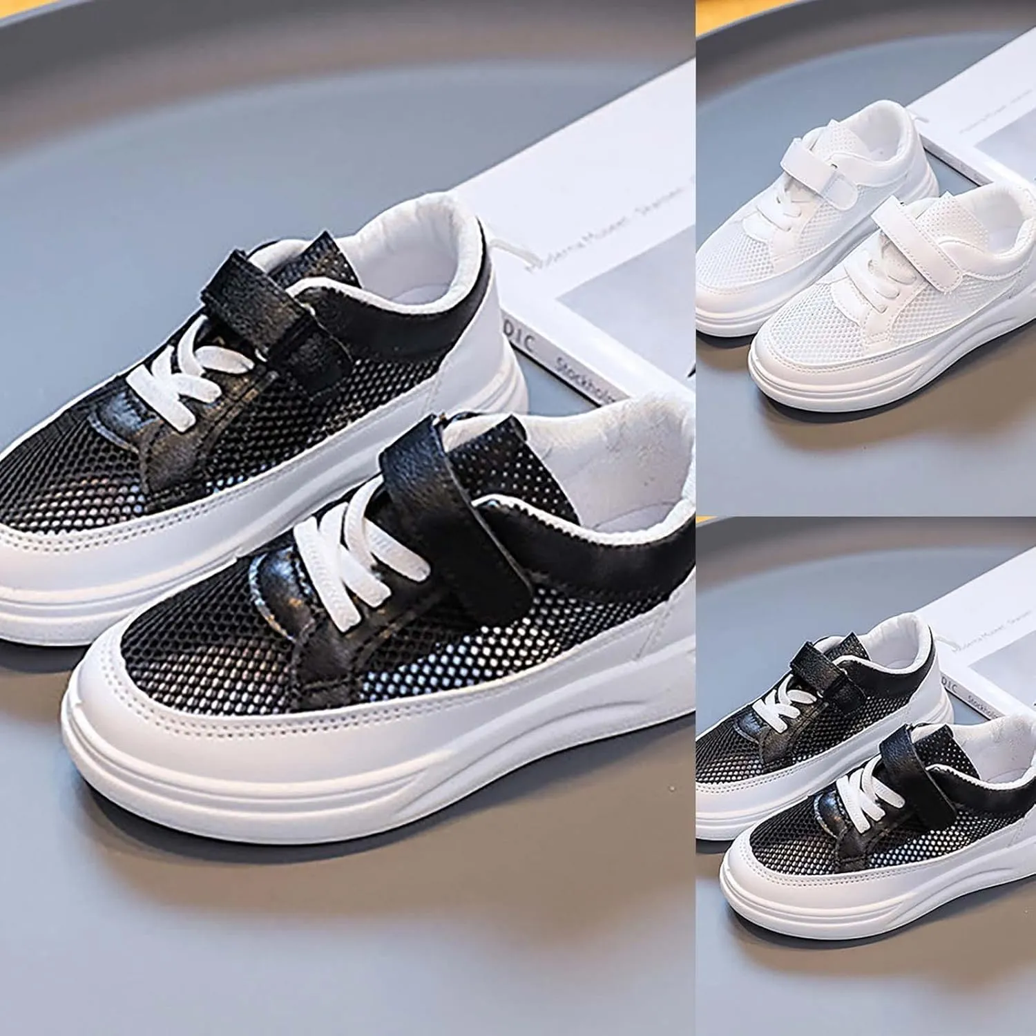 Toddler Baby Sneakers Toddler Little Child Boys' Sneakers Kindergarten Girls' Board Shoes Boy Solid Tied Shoes