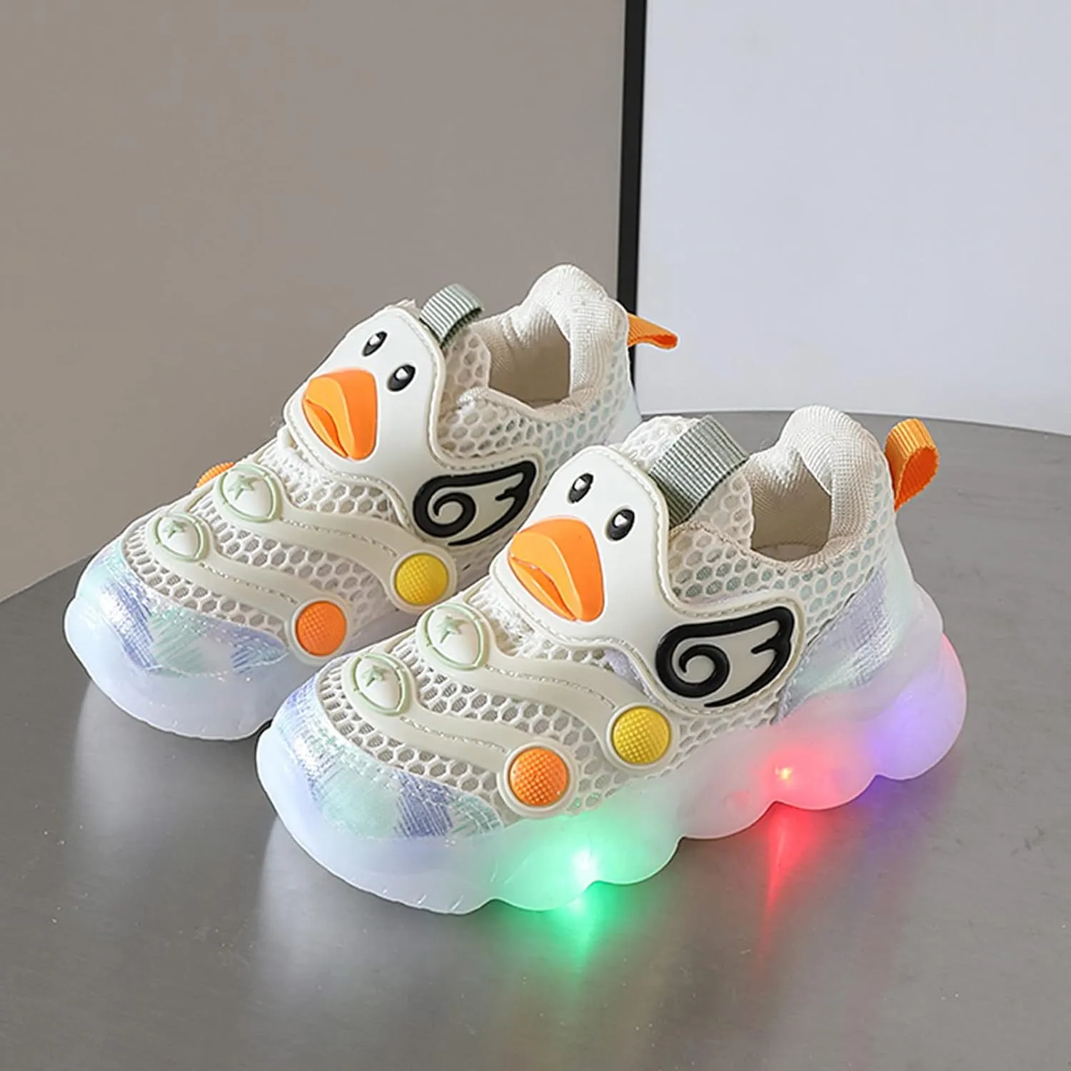 Toddler Girl Light Up Shoes Light Shoes Small White Shoes Light Board Shoes Non Slip Soft Bottom Toddler Shoes