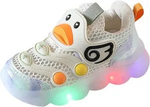 Toddler Girl Light Up Shoes Light Shoes Small White Shoes Light Board Shoes Non Slip Soft Bottom Toddler Shoes