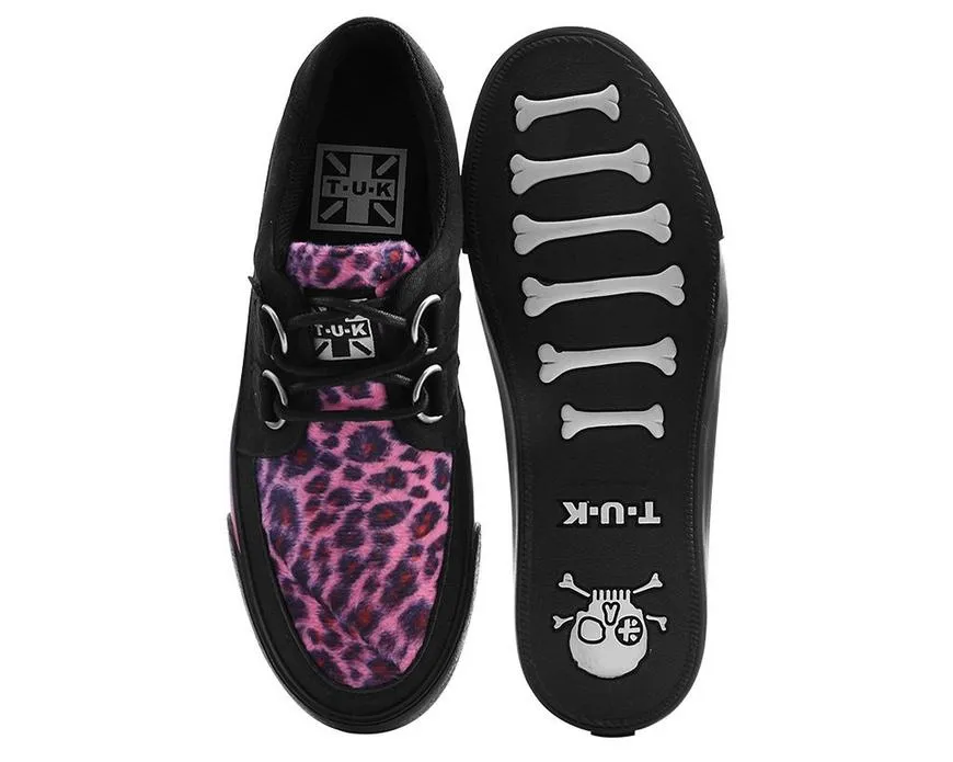 TUK Pink Leopard Sneaker Creeper A9483