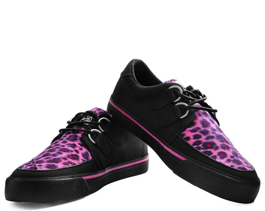 TUK Pink Leopard Sneaker Creeper A9483