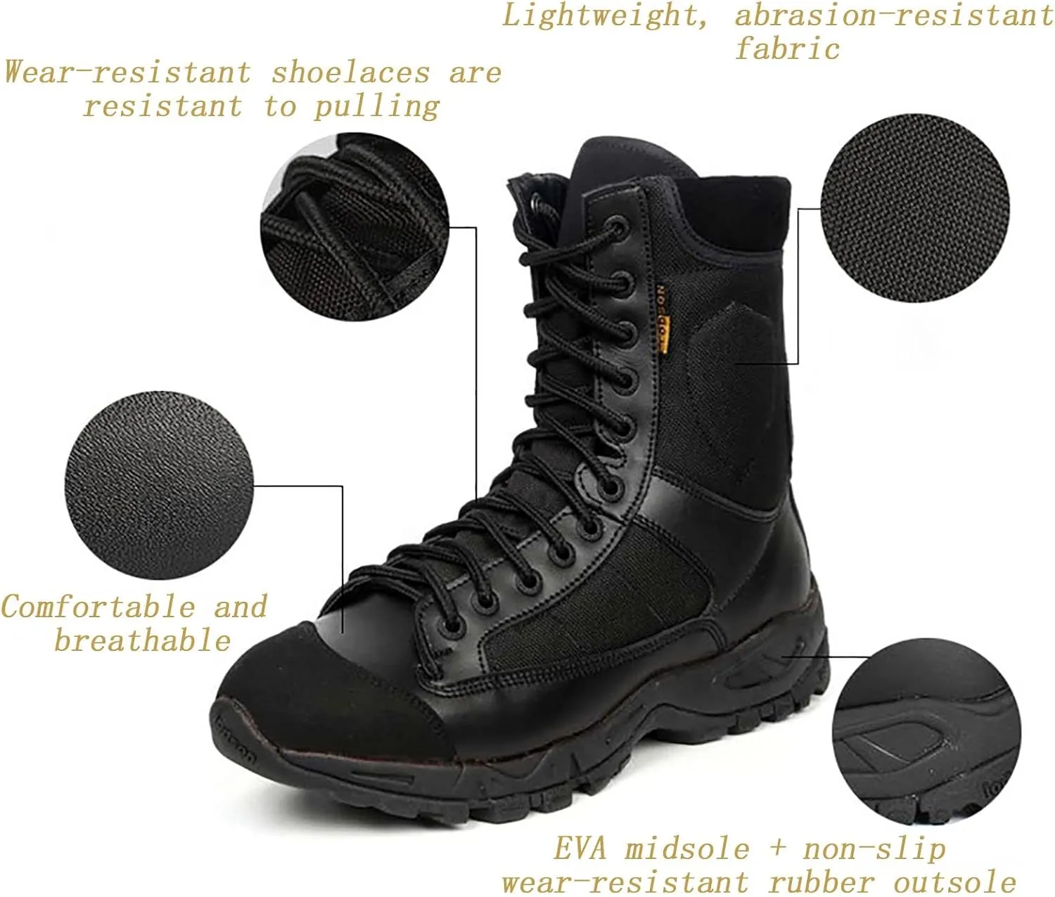 Ultralight Tactical Desert Boots for Men, Spring Summer High-top Waterproof Non-slip Training Shoes, Outdoor Comfort Durable Breathable Hiking Shoes