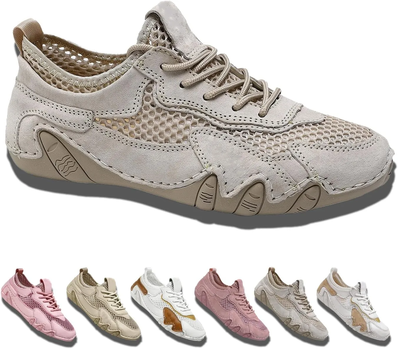 Vogany Summer Ultra-Breathable Outdoor Mesh Walking Shoes Women's Outdoor Mesh Off-Road Shoes Wear Non-Slip Lightweight Casual