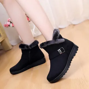 Warm Short Fur Plush Winter Ankle Boot