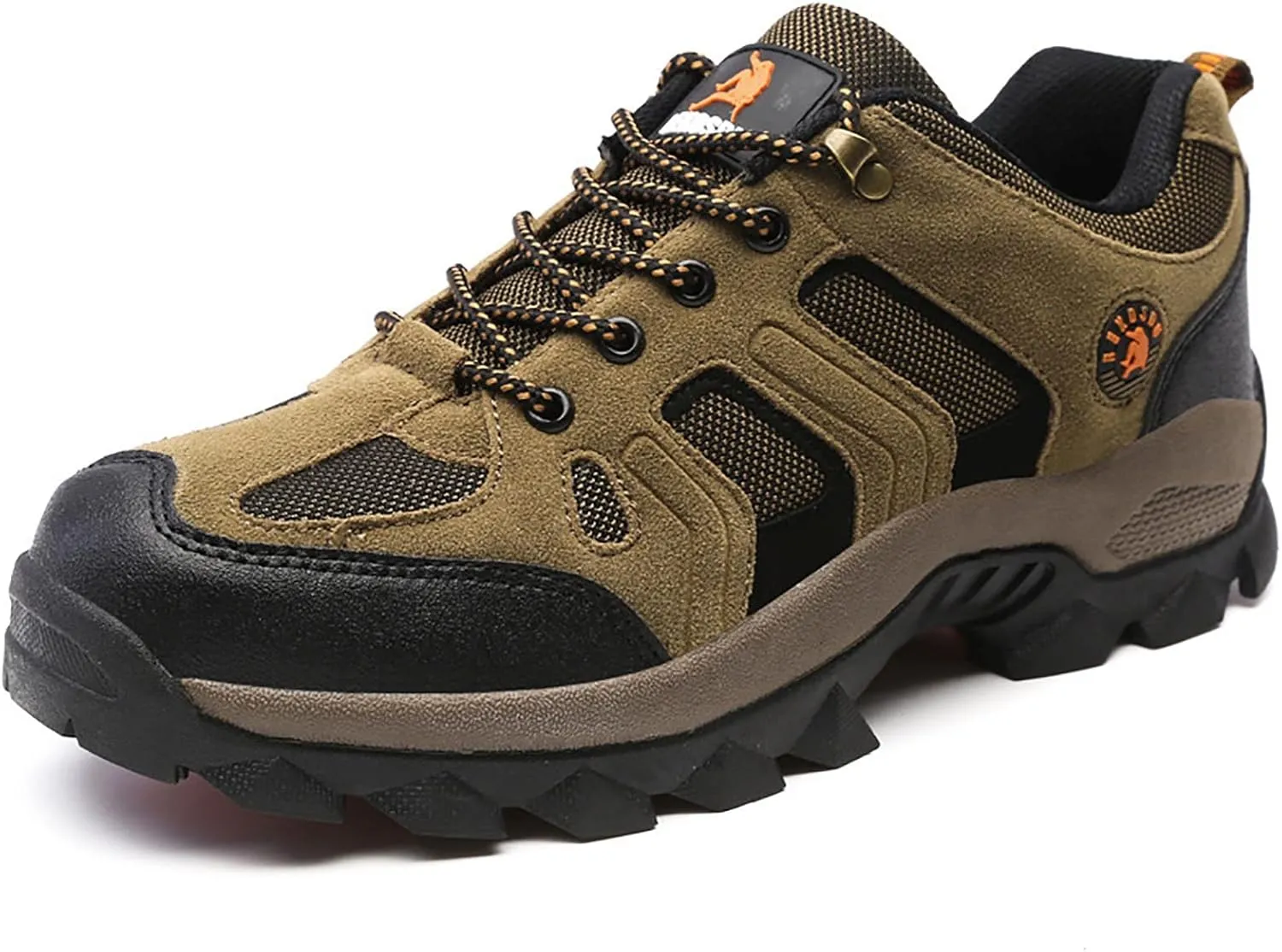 Waterproof Hiking Boot for Men, Comfortable Breathable Suede Leather Durable Rubber Sole Military Boots, for Outdoor Mountaineering Lace-up Hunting Boots