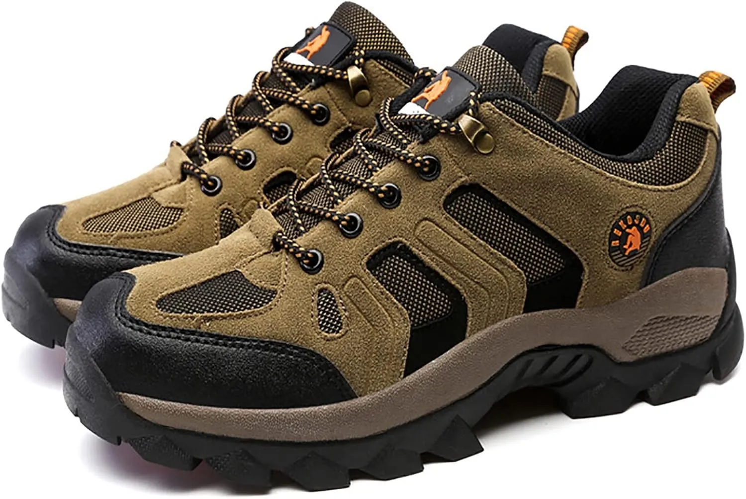 Waterproof Hiking Boot for Men, Comfortable Breathable Suede Leather Durable Rubber Sole Military Boots, for Outdoor Mountaineering Lace-up Hunting Boots