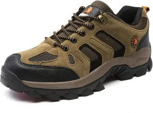 Waterproof Hiking Boot for Men, Comfortable Breathable Suede Leather Durable Rubber Sole Military Boots, for Outdoor Mountaineering Lace-up Hunting Boots