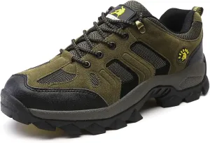 Waterproof Hiking Boot for Men, Comfortable Breathable Suede Leather Durable Rubber Sole Military Boots, for Outdoor Mountaineering Lace-up Hunting Boots