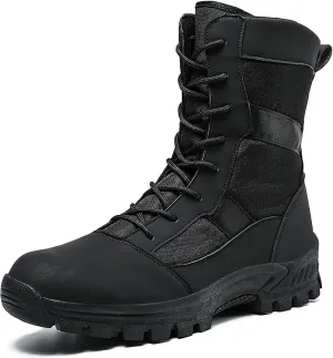 Waterproof Military and Tactical Boots for men, Non-Slip Comfortable Shock Mountaineering Boots, Outdoor Lace-Up Sports Lightweight Durable Breathable Hiking Shoes