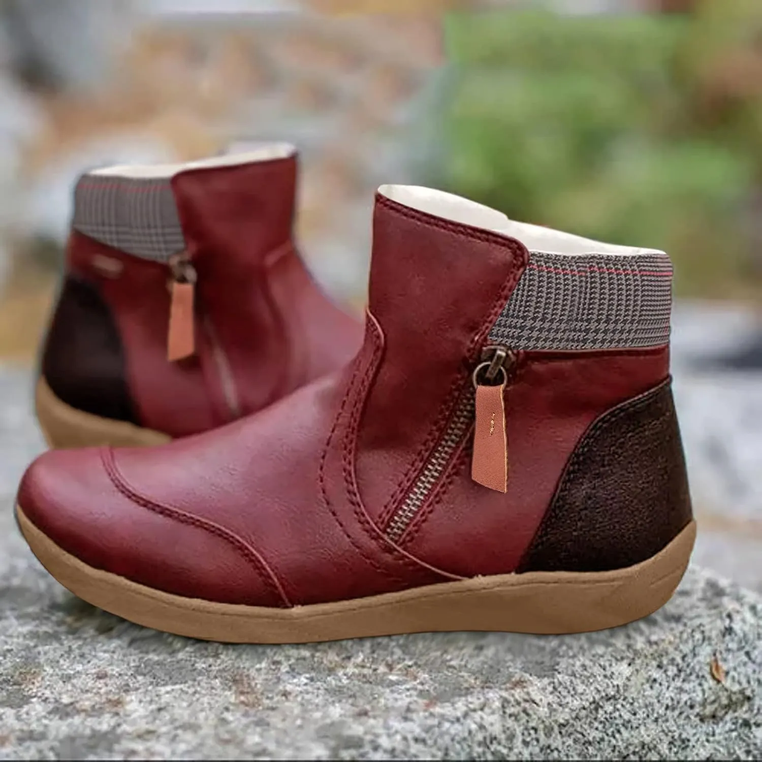Waterproof Snow Boots for Women Leather Womens Winter Boots Wide Width Wide Calf Womens Winter Boots Womens Winter Ankle Boots Size 11 Women's Tall Lined Leather Winter Boots