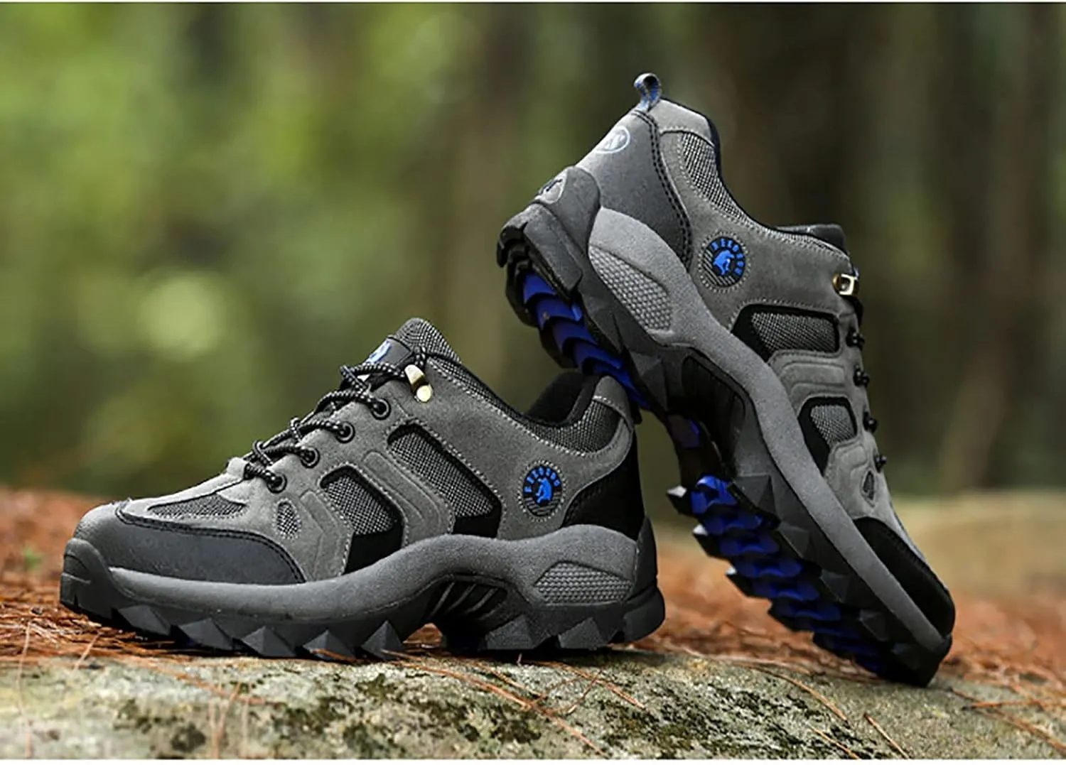 Waterproof Suede Leather Hiking Boot for Men, Durable Rubber Sole Military Work and Desert Boots,outdoor Lace-up Comfortable Breathable Woodland Shoes