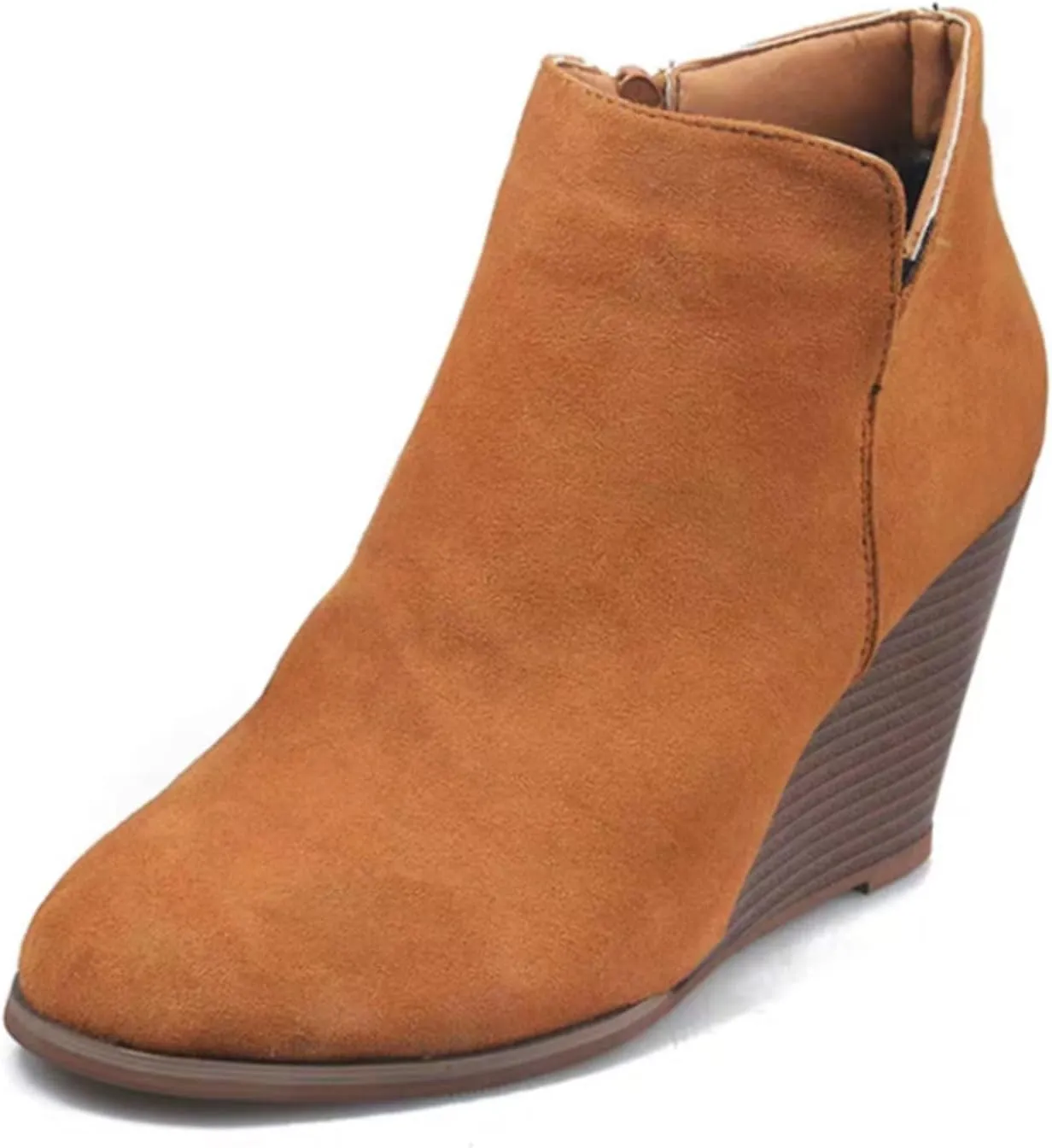 Women Boots Low Heel Leather Warm Women Rain Boots
