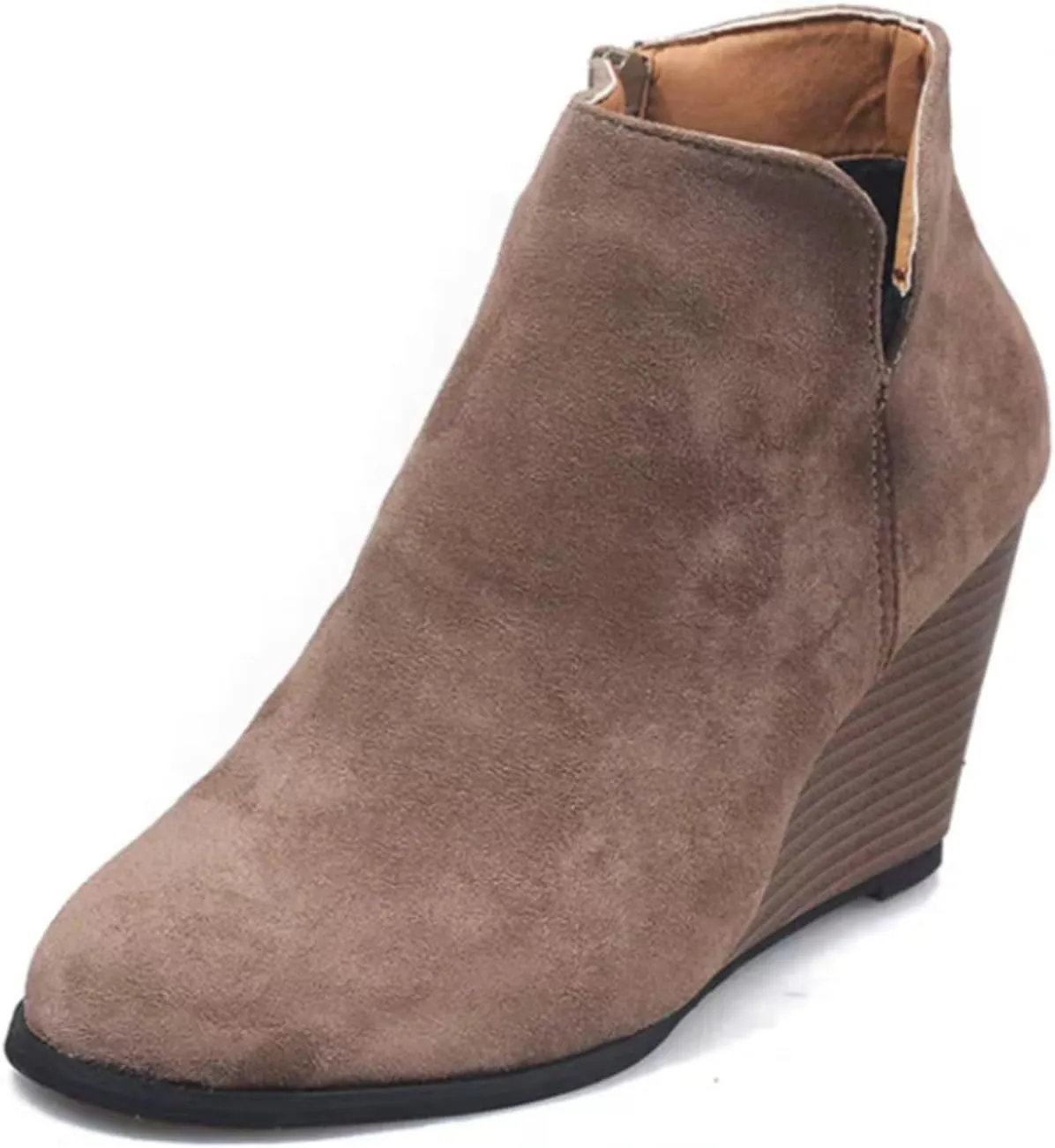 Women Boots Low Heel Leather Warm Women Rain Boots