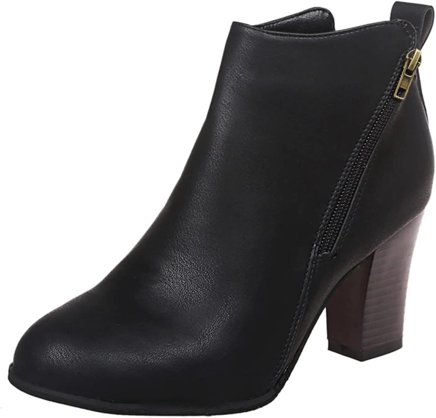 Womens Ankle Boots Wide Width 1 Inch Heel Womens Black Ankle Boots Low Heel Work Black Booties for Women Low Heel Leather Wide Width Black Leather Booties Silver Cowboy Boots Women Wide Calf Booties