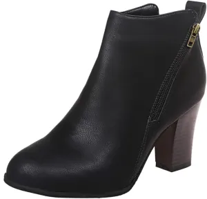 Womens Ankle Boots Wide Width 1 Inch Heel Womens Black Ankle Boots Low Heel Work Black Booties for Women Low Heel Leather Wide Width Black Leather Booties Silver Cowboy Boots Women Wide Calf Booties