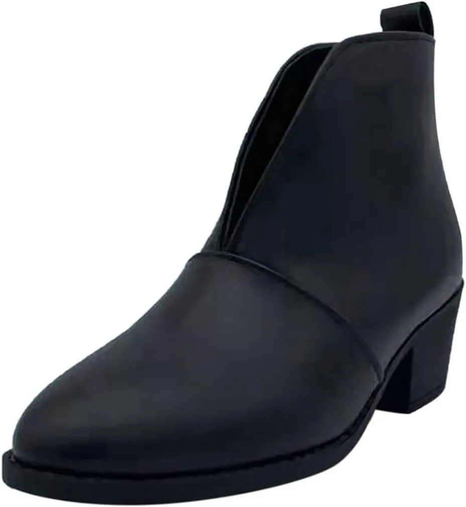 Womens Ankle Boots Wide Width 1 Inch Heel Womens Black Ankle Boots Low Heel Work Black Booties for Women Low Heel Leather Wide Width Black Leather Booties Silver Cowboy Boots Women Wide Calf Booties