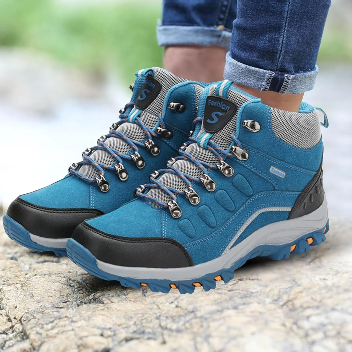 Womens Boots Ankle Boots for Women Fashion Hundred Women's Warm Padded Cold Outdoor Mountaineering Hiking Snow Boots